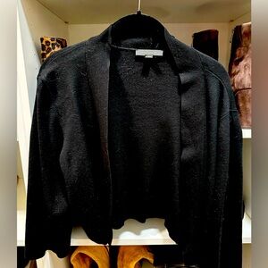 Ann Taylor black 3/4 sleeve cropped cardigan size XL